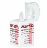 ! Alkotip alcoholdoekjes 44x44mm dispenser 155 stuks-2500021